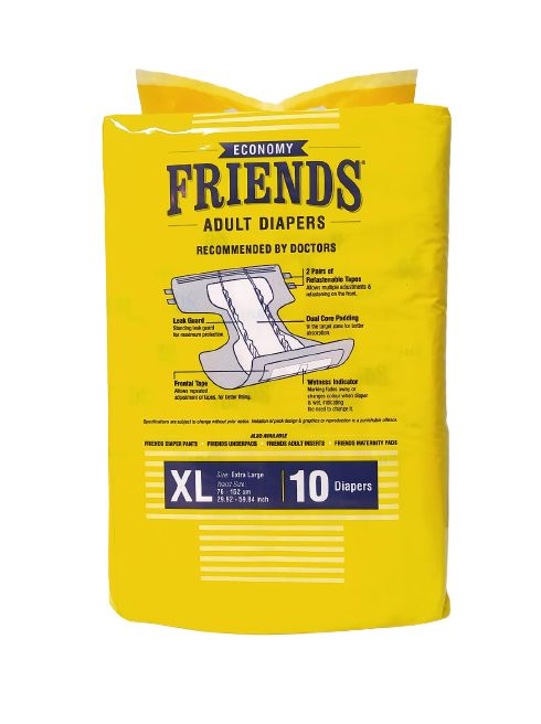 Friends Economy Adult Diaper Sticker Type Extra Large 10'S