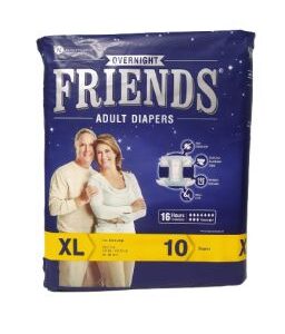 Friends Overnight Adult Diaper Sticker Type Extra Large 10'S