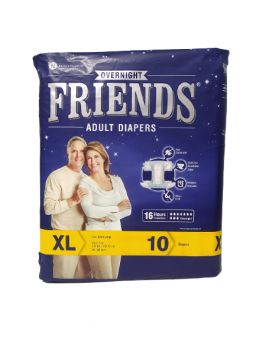 Friends Overnight Adult Diaper Sticker Type Extra Large 10'S