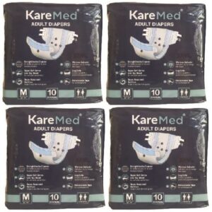 KareMed Adult Diaper Sticker Type Medium (Pack Of 4) 40 Pieces