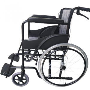 Medequip Basic Foldable Wheelchair With Spoke Wheel (Black) For Rent